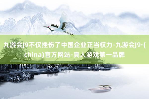 九游会J9不仅挫伤了中国企业正当权力-九游会J9·(china)官方网站-真人游戏第一品牌